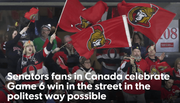 2017-05-10 Sens fans celebrate